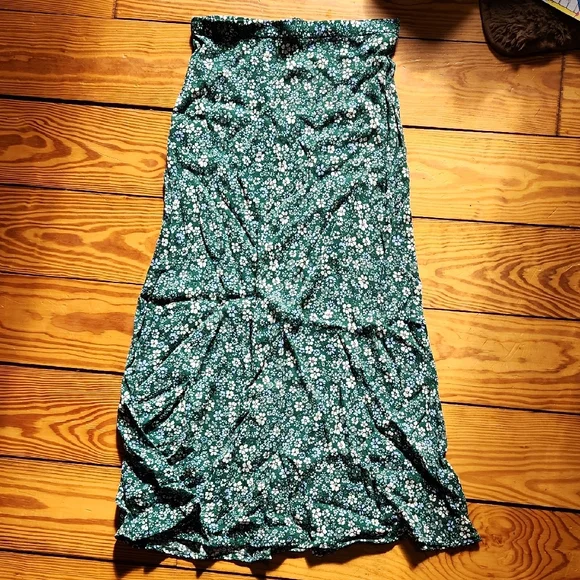 Reformation Green Floral Maxi Skirt - Picture 2 of 3
